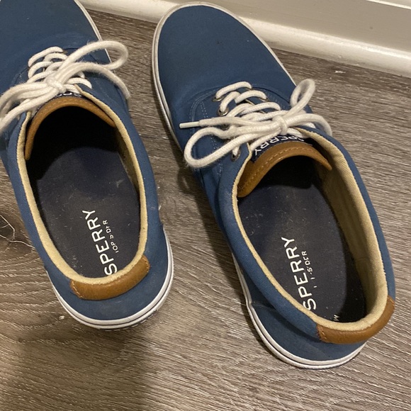 Navy Sperry Striper Sneaker Boat Shoe - Picture 3 of 4